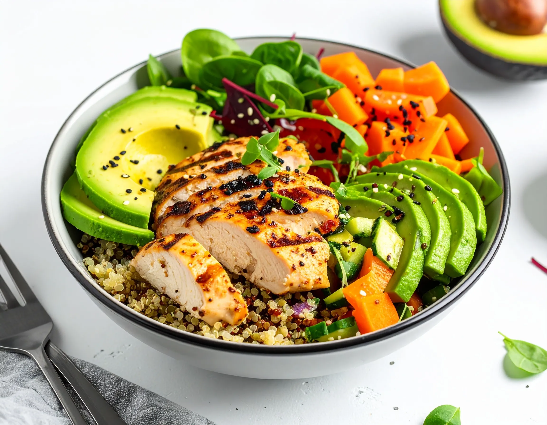 Grilled Chicken & Sweet Potato Bowl