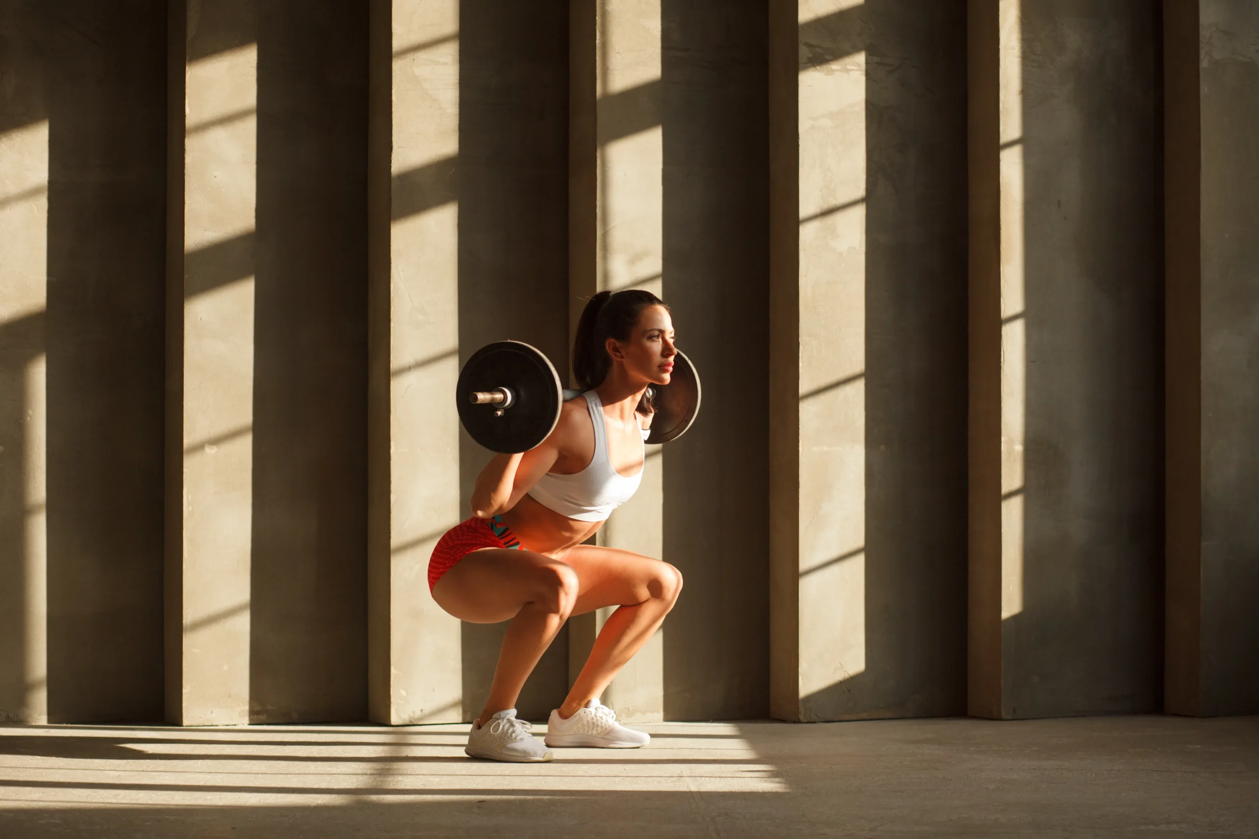 Woman performing hip strengthening exercise